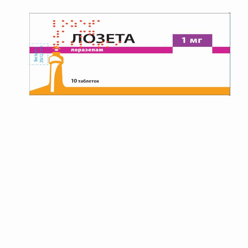 ЛОЗЕТА таблетки по 1 мг, по 10 таблеток у блістері; по 1 блістеру в картонній коробці
